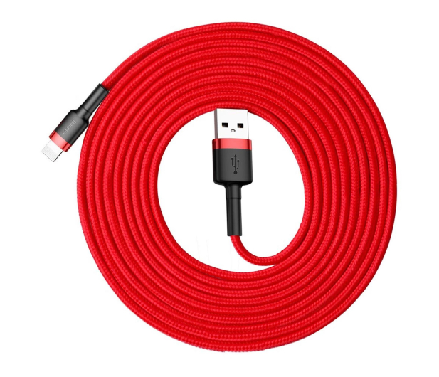 Baseus Kabel Cafule USB-A / Lightning 2A QC 3.0 3 m - czerwony - 1502156 - zdjęcie